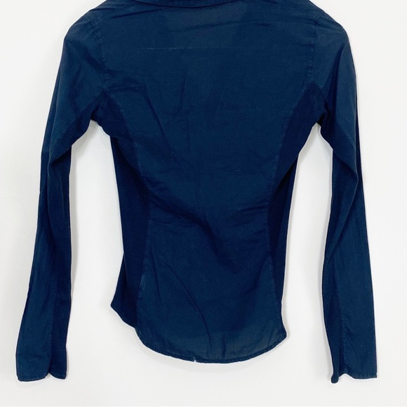 James Perse Business Office Corporate Long Sleeve Button  Top Blck Top Size S - Picture 4 of 11